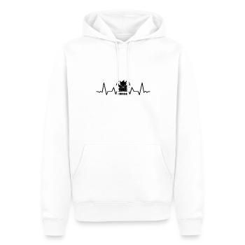 Cryptozoologistes Chupacabra Créatures Heartbeat - Sweat à capuche Premium bio Homme - blanc - Devant - Nico (187cm)