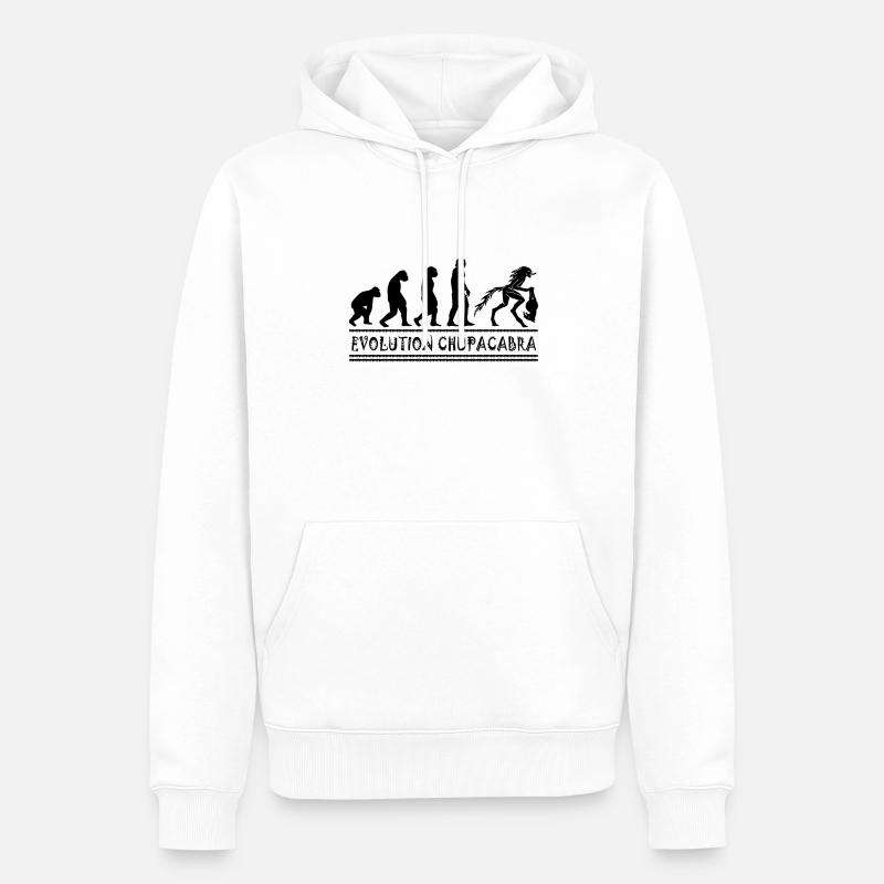 Cryptozoologists Chupacabra Creatures Evolution - Men’s Premium Organic Hoodie - white