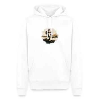 Photographe de paysage, Appareil photo, Photographe de nature - Sweat à capuche Premium bio Homme - blanc - Devant - Nico (187cm)