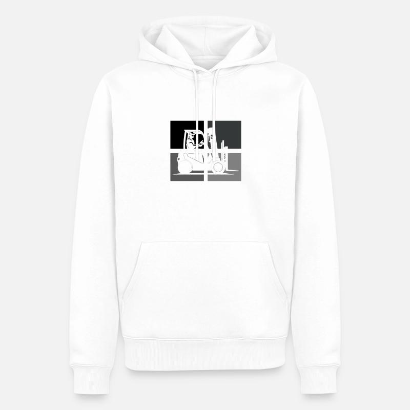 Gabelstaplerfahrer Lagerleiter Lagerist Berufe - Männer Premium Bio Hoodie - Weiß