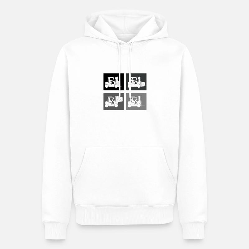 Gabelstaplerfahrer Lagerleiter Lagerist Berufe - Männer Premium Bio Hoodie - Weiß