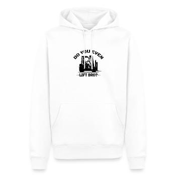 Conducteur de chariot élévateur Gestionnaire d’entrepôt Professions - Sweat à capuche Premium bio Homme - blanc - Devant - Nico (187cm)