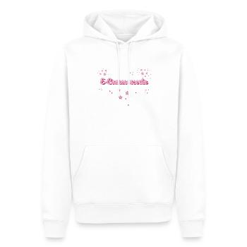 Online-Händler Abschluss-Geschenk E-Commercerin - Männer Premium Bio Hoodie - Weiß - Vorne - Nico (187cm)