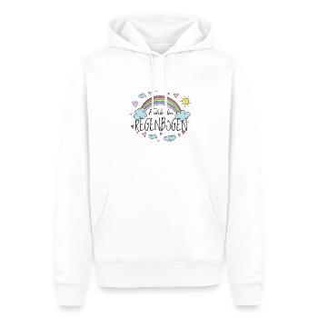 Fühle den Regenbogen Entspannung - Männer Premium Bio Hoodie - Weiß - Vorne - Nico (187cm)