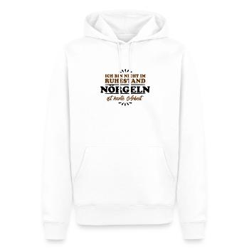 Retraités Retraités Retraités Retardataires - Sweat à capuche Premium bio Homme - blanc - Devant - Nico (187cm)