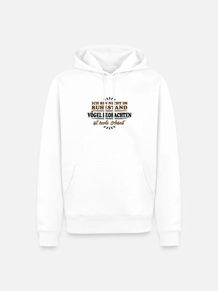 Ruhestand Rentner Pensioner Vögel-Beobachter - Männer Premium Bio Hoodie - Weiß