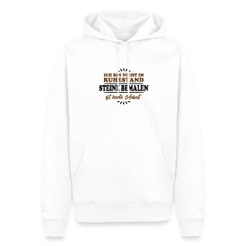 Ruhestand Rentner Pensioner Steine-bemalen - Männer Premium Bio Hoodie - Weiß - Vorne - Nico (187cm)