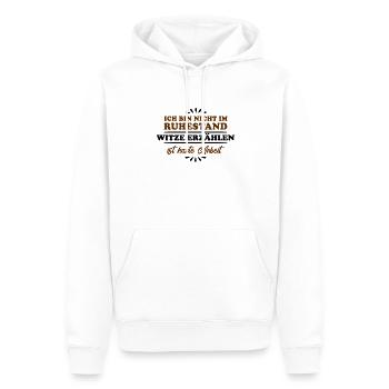Retirement Retiree Retiree Joke Teller - Men’s Premium Organic Hoodie - white - Front - Nico (187cm)
