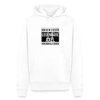 Ich bin dieser legendäre für Axel - Männer Premium Bio Hoodie - Weiß - Vorne - Nico (187cm)