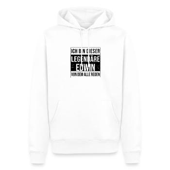 Ich bin dieser legendäre für Edwin - Männer Premium Bio Hoodie - Weiß - Vorne - Nico (187cm)