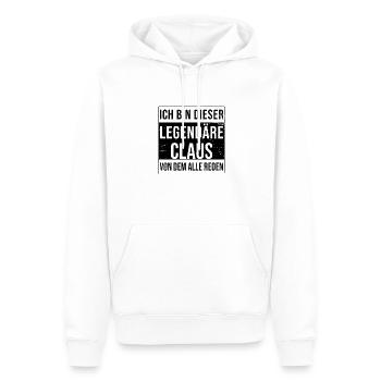 Ich bin dieser legendäre für Claus - Männer Premium Bio Hoodie - Weiß - Vorne - Nico (187cm)