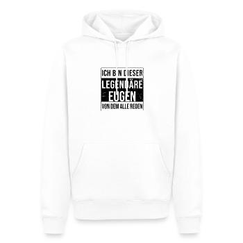 Ich bin dieser legendäre für Eugen - Männer Premium Bio Hoodie - Weiß - Vorne - Nico (187cm)