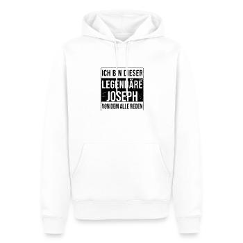Ich bin dieser legendäre für Joseph - Männer Premium Bio Hoodie - Weiß - Vorne - Nico (187cm)