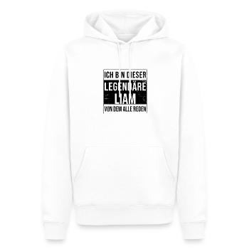 Ich bin dieser legendäre für Liam - Männer Premium Bio Hoodie - Weiß - Vorne - Nico (187cm)
