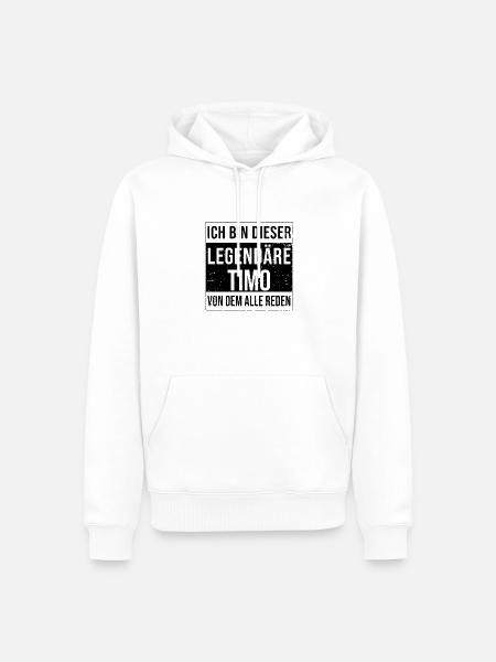 Ich bin dieser legendäre für Timo - Männer Premium Bio Hoodie - Weiß