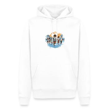 Basketballer Zubehör Basketball-spieler Kinder - Männer Premium Bio Hoodie - Weiß - Vorne - Nico (187cm)