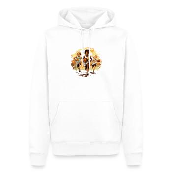 Basketballer Zubehör Basketball-spieler Kinder - Männer Premium Bio Hoodie - Weiß - Vorne - Nico (187cm)