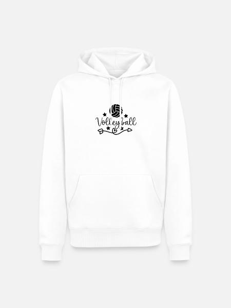 Volleyball Ball Volleyballer Game Volleyball - Männer Premium Bio Hoodie - Weiß