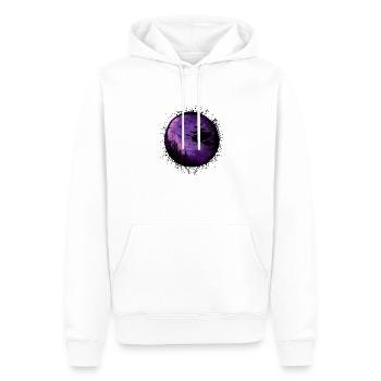 Gothic Hexen Geschenkidee okkulter lila Mond - Männer Premium Bio Hoodie - Weiß - Vorne - Nico (187cm)