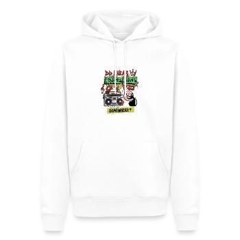 Hardcore-Rave Musik Raver 90s EDM DJ Rave Techno - Männer Premium Bio Hoodie - Weiß - Vorne - Nico (187cm)