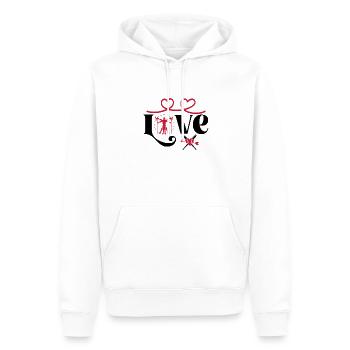 Baseball Softball Mama Love Baseball - Sweat à capuche Premium bio Homme - blanc - Devant - Nico (187cm)
