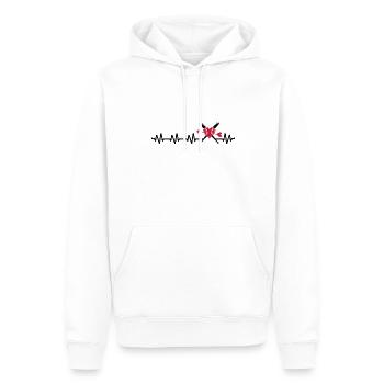 Baseball Softball Mama Herzschlag Baseball - Männer Premium Bio Hoodie - Weiß - Vorne - Nico (187cm)