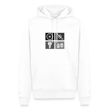 Accessoires vélo Vélo - Sweat à capuche Premium bio Homme - blanc - Devant - Nico (187cm)