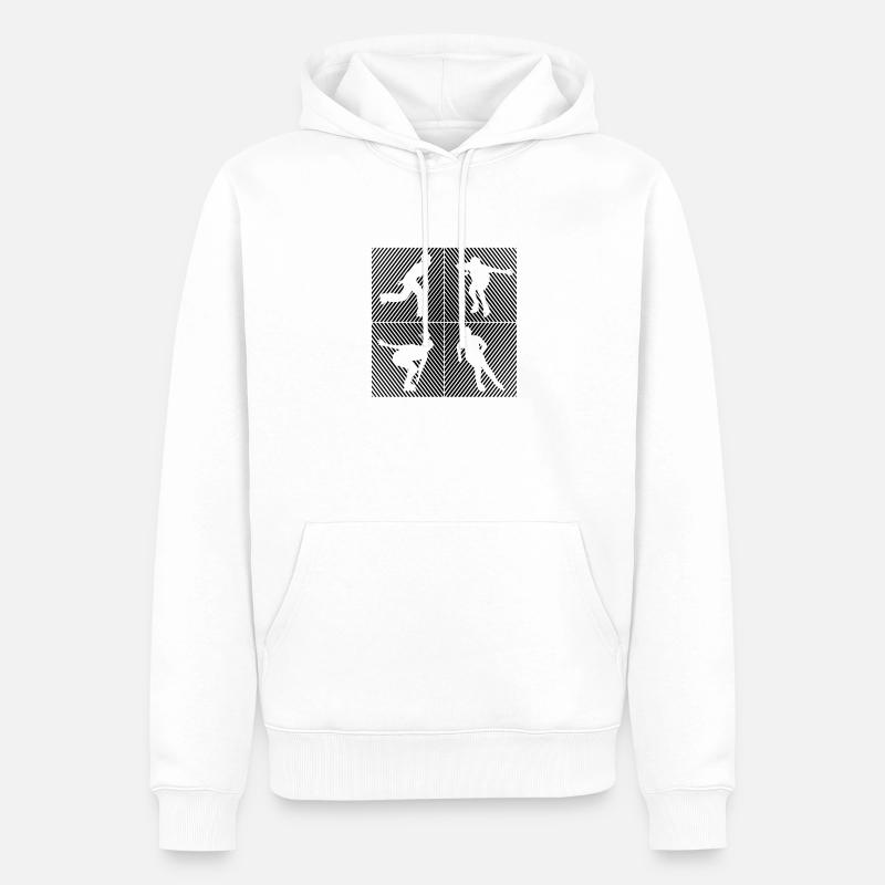 Rollers Rollers Rollers Rollers - Sweat à capuche Premium bio Homme - blanc