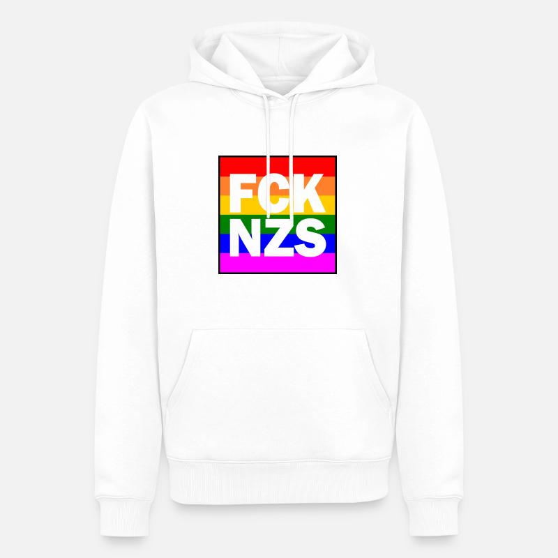 Fck nzs - Sweat à capuche Premium bio Homme - blanc