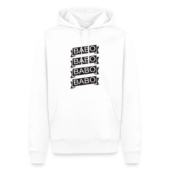 Babo Papa - Männer Premium Bio Hoodie - Weiß - Vorne - Nico (187cm)