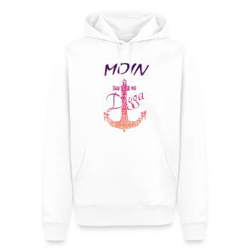 Anker Moin Digga - Männer Premium Bio Hoodie - Weiß - Vorne - Nico (187cm)