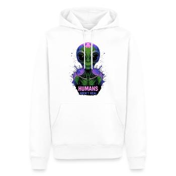 Extraterrestre 👽 - Sweat à capuche Premium bio Homme - blanc - Devant - Nico (187cm)
