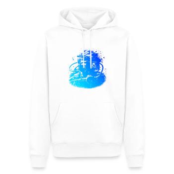 Plongeur Femme Plongeur Plongeur Homme - Sweat à capuche Premium bio Homme - blanc - Devant - Nico (187cm)