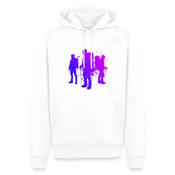 Bloc Hommes Femmes Grimpeur Grimpeur Escalade - Sweat à capuche Premium bio Homme - blanc - Devant - Nico (187cm)