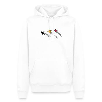 Deutschland - Männer Premium Bio Hoodie - Weiß - Vorne - Nico (187cm)