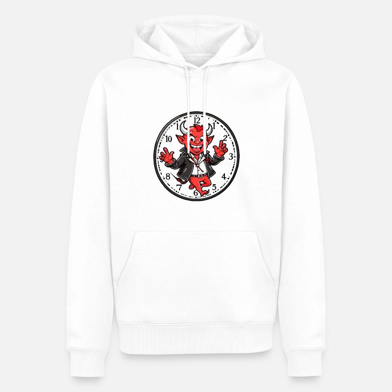 Diable rouge - Sweat à capuche Premium bio Homme - blanc