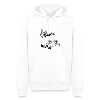 Black Metal - Sweat à capuche Premium bio Homme - blanc - Devant - Nico (187cm)
