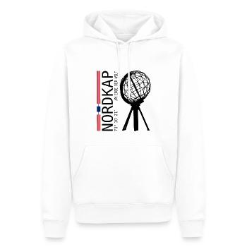 North Cape AT THE END OF THE WORLD 71 10 21 Norway - Men’s Premium Organic Hoodie - white - Front - Nico (187cm)