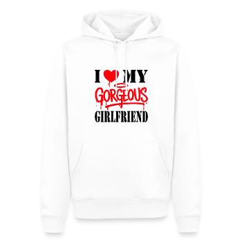 Gorgeous Girlfriend - Männer Premium Bio Hoodie - Weiß - Vorne - Nico (187cm)
