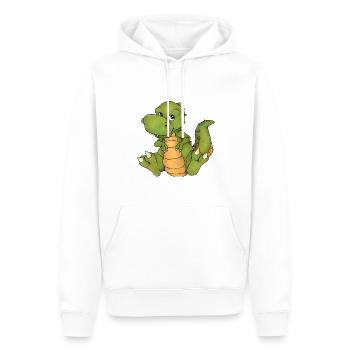 Niedlicher T-Rex Tyrannosaurus Baby Dino Geschenk - Männer Premium Bio Hoodie - Weiß - Vorne - Nico (187cm)