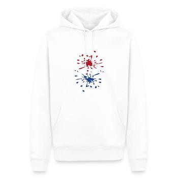 NL 2024 Netherlands Splash - Men’s Premium Organic Hoodie - white - Front - Nico (187cm)