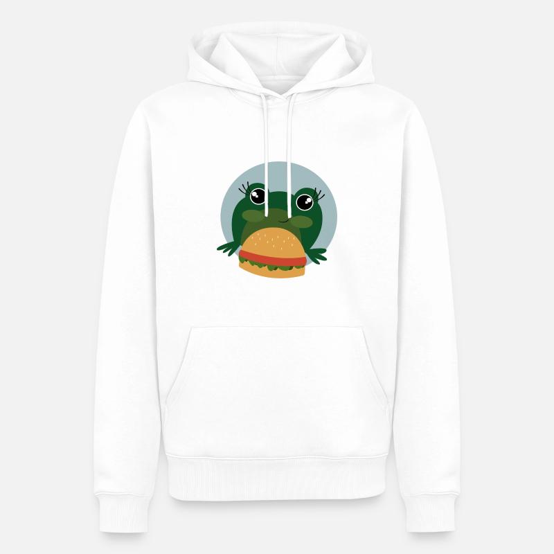 Frog - Männer Premium Bio Hoodie - Weiß