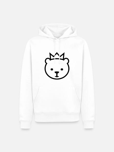 Berliner Bär - Männer Premium Bio Hoodie - Weiß