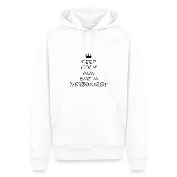 Keep Calm and eat a Weißwurst - Männer Premium Bio Hoodie - Weiß - Vorne - Nico (187cm)