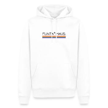 Flinta*Maus Logo Rainbow flag - Männer Premium Bio Hoodie - Weiß - Vorne - Nico (187cm)