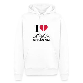 Apres Ski après-ski - Sweat à capuche Premium bio Homme - blanc - Devant - Nico (187cm)