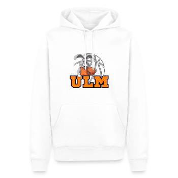 Ulm, meine Stadt! - Männer Premium Bio Hoodie - Weiß - Vorne - Nico (187cm)