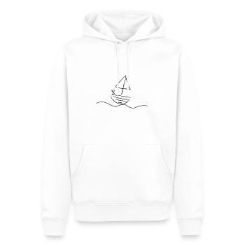 Eau de bateau - Sweat à capuche Premium bio Homme - blanc - Devant - Nico (187cm)