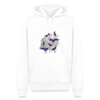 Bec-de-chaussure Ornithologue Forêt I Cadeau - Sweat à capuche Premium bio Homme - blanc - Devant - Nico (187cm)