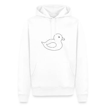 gelbe Ente, Entchen, Küken - Männer Premium Bio Hoodie - Weiß - Vorne - Nico (187cm)